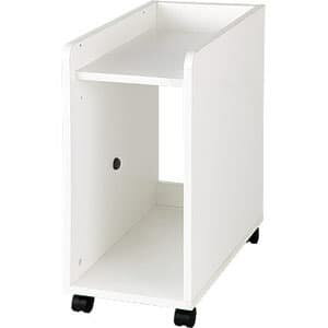 Garage パソコン収納 パソコンワゴン YY-035PC 白 ホワイト [白色 キャビネット デスク デスク収納 ワゴン 脇机 収納家具 オフィス収納 オフィス家具 オフィス用 オフィス用品]