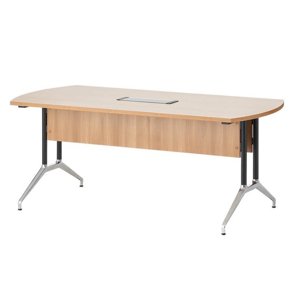 Rakuten - 【組立設置付】Garage OXシリーズ エグゼクティブ会議テーブル W1800×D900×H720mm ナチュラル OX189T[ テーブル ミーティングテーブル 会議用テーブル ]