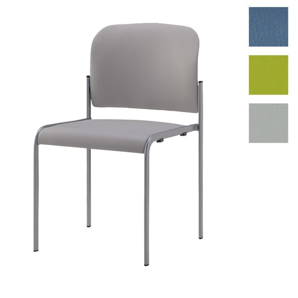 【受注生産品】サンケイ ミーティングチェア 会議椅子 4本脚 粉体塗装 肘なし ビニールレザー張り CM104-MX[会議イス 学校 体育館 公民館 チェア いす 椅子 集会場 業務用 会議用椅子 会議室 オフィス家具 スタッキングチェア]