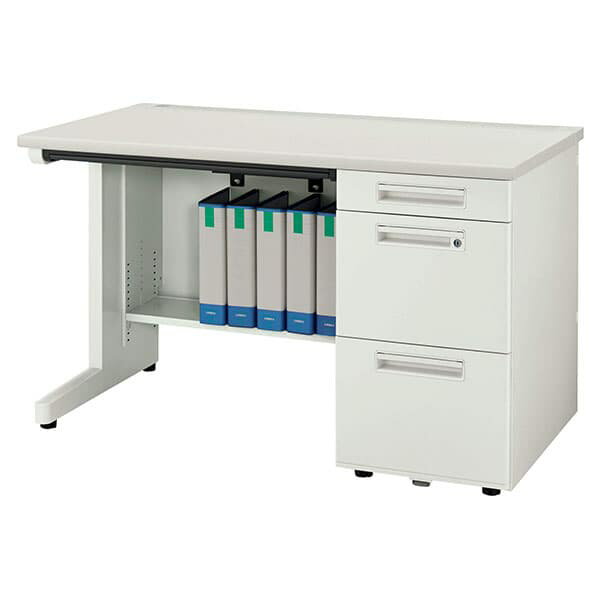 ライオン事務器 足元棚 YDHシリーズ専用 片袖机 W1400mm用 ホワイト YDH-FT147S【デスク別売】 [2]