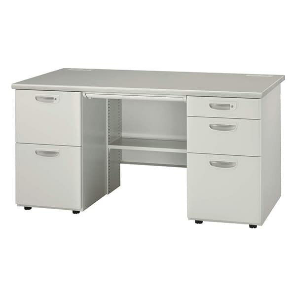 ライオン事務器 足元棚 EDシリーズ専用 両袖机 W1400×D700mm用 ライトグレー ED-FT147D【デスク別売】