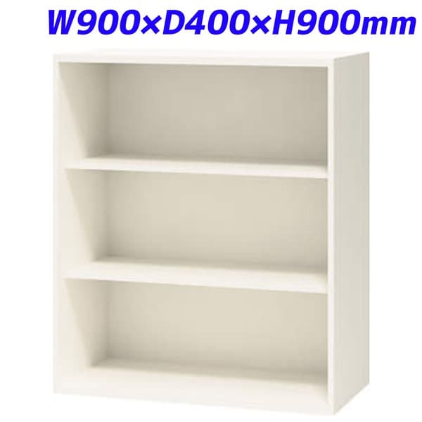 乐天商城 - 【受注生産品】ライオン事務器 XWシリーズ 書庫 上下置両用 オープン型 W900×D400×H900mm ホワイト XWS-09K【下置の場合、別売ベース必須】[ 書庫 スチール書庫 収納家具 壁面収納 壁面家具 オープン書庫 オフィス家具 オフィス収納 上置 下置 ]