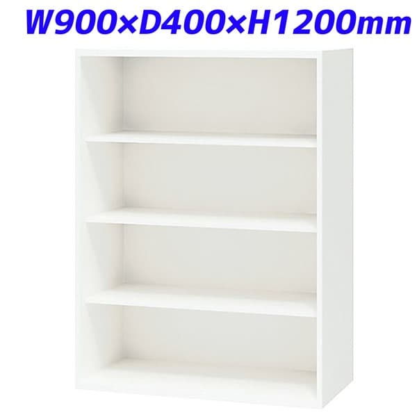 Rakuten - ライオン事務器 XWシリーズ 書庫 下置専用 オープン型 W900×D400×H1200mm ホワイト XWS-12K【別売ベース必須】[ 白色 書庫 スチール書庫 収納家具 壁面収納 壁面家具 オープン書庫 オフィス用品 オフィス用 オフィス家具 オフィス収納 下置用 ]