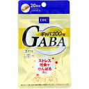 商品情報サイズ・容量個装サイズ：90X150X8mm個装重量：約12g内容量：7.9g(1粒重量397mg(1粒内容量320mg)×20粒)製造国：日本規格【名称】ギャバ加工食品【原材料】ギャバ、亜鉛酵母、セレン酵母／ゼラチン、セルロース、貝カルシウム、ステアリン酸Ca、微粒二酸化ケイ素、着色料(カラメル、酸化チタン)【栄養成分(1粒397mgあたり)】熱量・・・1.3kcaLたんぱく質・・・0.24g脂質・・・0.007g炭水化物・・・0.08g食塩相当量・・・0.0008gカルシウム・・・15mg亜鉛・・・0.5mgセレン・・・2μgギャバ・・・200mg【召し上がり量】1日1粒を目安に、お召し上りください。【召し上がり方】・1日摂取目安量を守り、水またはぬるま湯でお召し上がりください。【注意】・お身体に異常を感じた場合は、飲用を中止してください。・原材料をご確認の上、食物アレルギーのある方はお召し上がりにならないでください。・薬を服用中あるいは通院中の方、妊娠中の方は、お医者様にご相談の上お召し上がりください。【保存方法】・直射日光、高温多湿な場所を避けて保管してください。・お子様の手の届かない所で保管してください。・開封後はしっかり開封口を閉め、なるべく早くお召しあがりください。DHC GABAギャバ 20日分 20粒入 ストレス社会でがんばる方に！ GABAのパワーで前向きな毎日を！ ストレス社会でがんばる方に！ GABAのパワーで前向きな毎日を！ 一日摂取目安量あたり200mgのギャバを配合。さらにカルシウムや亜鉛などのミネラル類をプラスしました。●ギャバは冴えた判断力をキープしたり、健康値にアプローチしたりと、すこやかに役立つ成分といわれています。●ストレス社会でがんばる方のポジティブな毎日をサポートします。 1