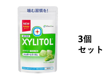 【3個セット】オーラルケア　味長続きタイプ　キシリトールガム　ラミチャック 35g　マスカット　　歯科専売　歯科専用