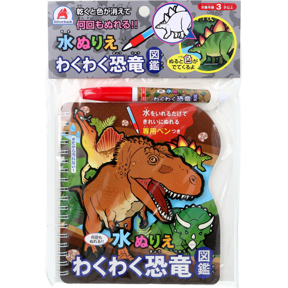 【ポイント10倍キャンペーン当店バナーよりエントリー必須】水ぬりえ わくわく恐竜図鑑 1セット