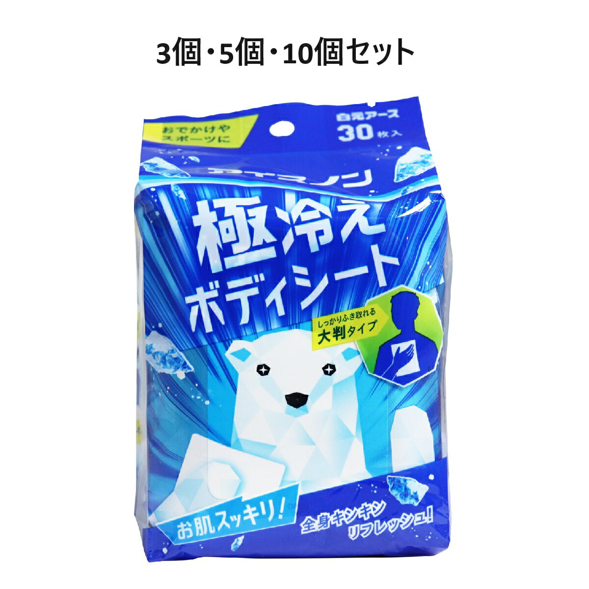 【ポイント10倍キャンペーン当店バナーよりエントリー必須】アイスノン 極冷えボディシート ミントの香..