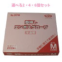 【ポイント10倍キャンペーン当店バナーよりエントリー必須】【選べる2・4・6個セット】【業務用】型押しエンボスグローブ(食品加工用ポリエチ手袋) 半透明 Mサイ...