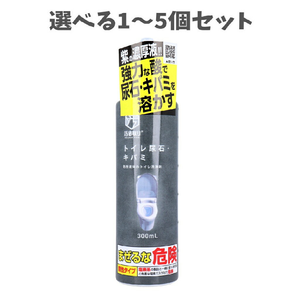 【ポイント10倍キャンペーン当店バナーよりエントリー必須】【選べる1～5個セット】汚0取り トイレ尿石・キバミ 300mL トイレ用洗浄剤 酸性 キバミ落とし