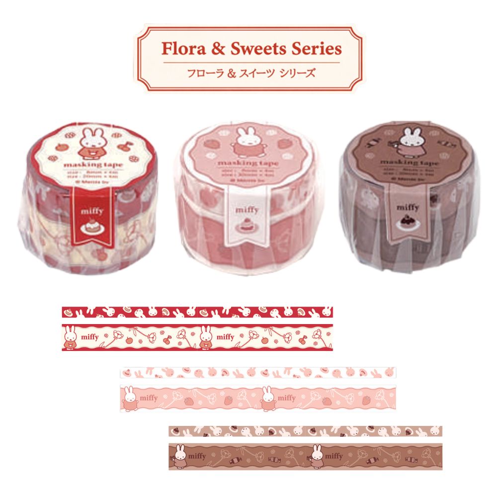 【ポイント10倍キャンペーン当店バナーよりエントリー必須】【数量限定】クツワ miffy マスキングテープセット A(EB492A) B(EB492B) C(E...