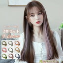 激安!【超目玉商品】2本セット ウィッグ・つけ毛 ポイントウィッグ 部分ウィッグ エクステ ポニーテール ストレート 自然 リアル 女性用 かつら ヘアピース ...