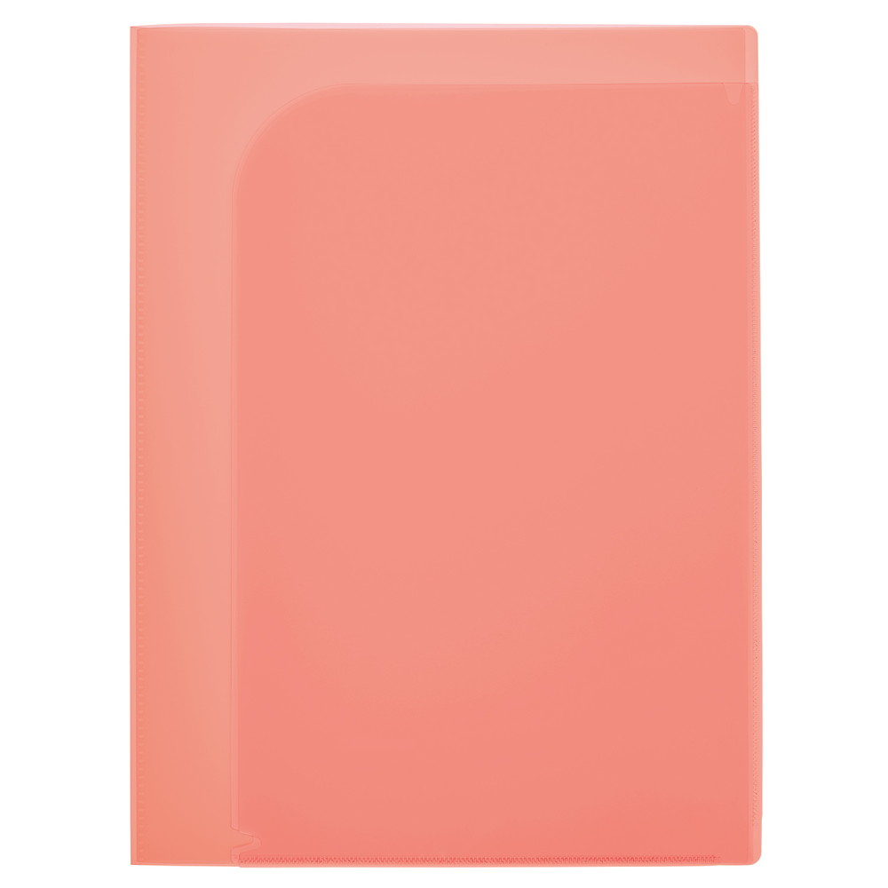 【11月25日24H限定★エントリーで全商品P10倍!】プラス (PLUS) クリアホルダー 通知表ホルダー 6ポケット 見開き収容可 ピンク FL-200SF 79-823