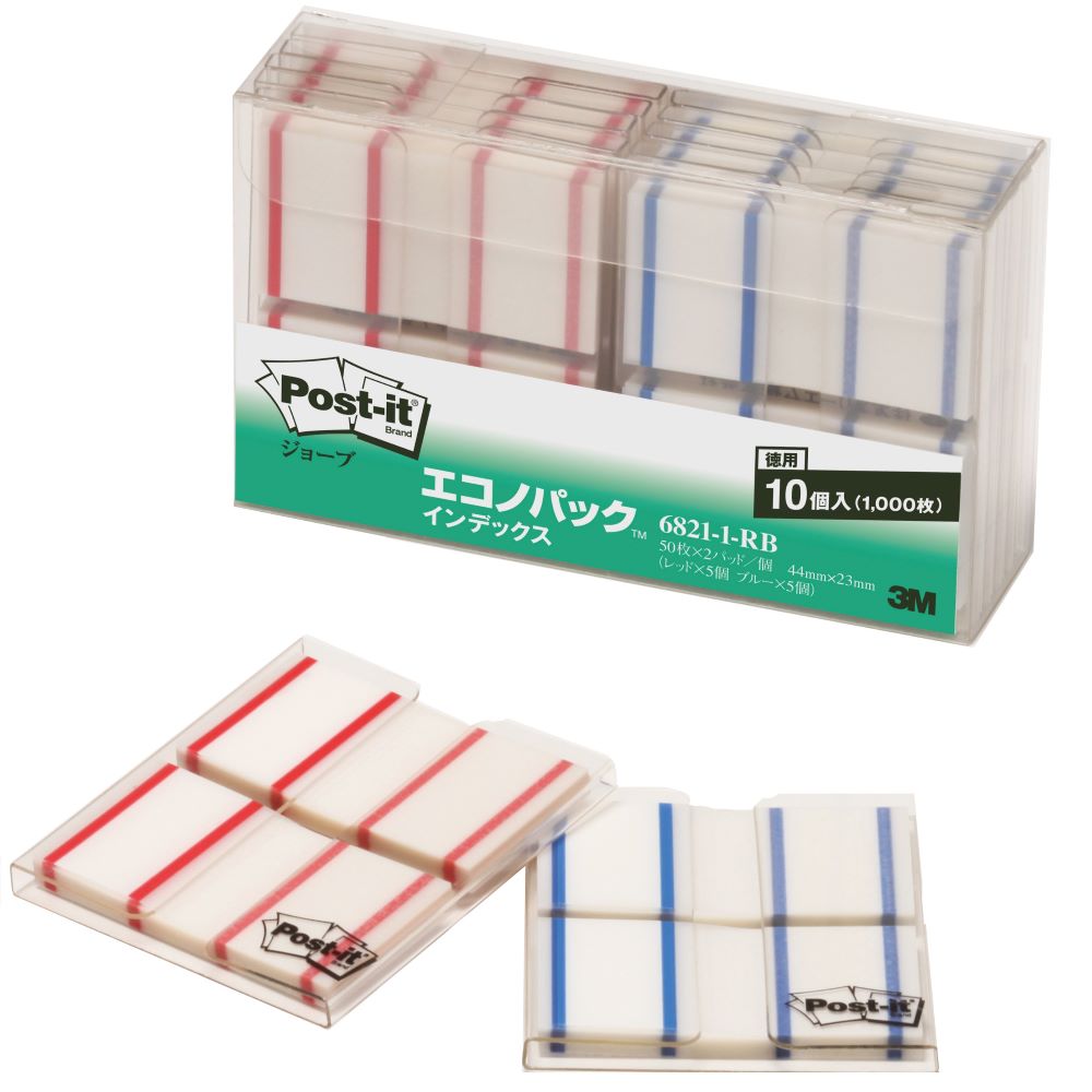 ※こちらの商品は在庫商品の為、ご注文後2〜5営業日後の出荷予定となります。◆商品特徴丈夫で破れにくい、ポスト・イット(R) フィルムふせん。◆商品仕様商品名ポスト・イット(R) フィルムエコノ6821-1-RBメーカー品番6821-1-RBJANコード4549395113040定価￥2940（税抜）内容丈夫で破れにくい、ポスト・イット(R) フィルムふせん。貼ると下が透けるので、文字や絵の上に貼れます。文字を書き込むこともできます。1枚ずつ取り出せるポップアップ式です。(一部製品を除く)。素材基材：ポリエステルフィルム マットフィニッシュ(つや消し加工)。粘着材：アクリル系粘着材。ディスペンサー：再生PET。商品サイズ幅97mm×奥行25mm×高さ58mm 128g備考　スリーエムジャパン　3M　ポストイット　付箋　フィルム