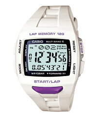 CASIO(カシオ)PHYS(フィズ)ForRunner<ランナーモデル>STW-1000-7JFホワイト&パープル国内正規品タフソーラー・電波時計「MULTIBAND6」搭載LAPMEMORY120