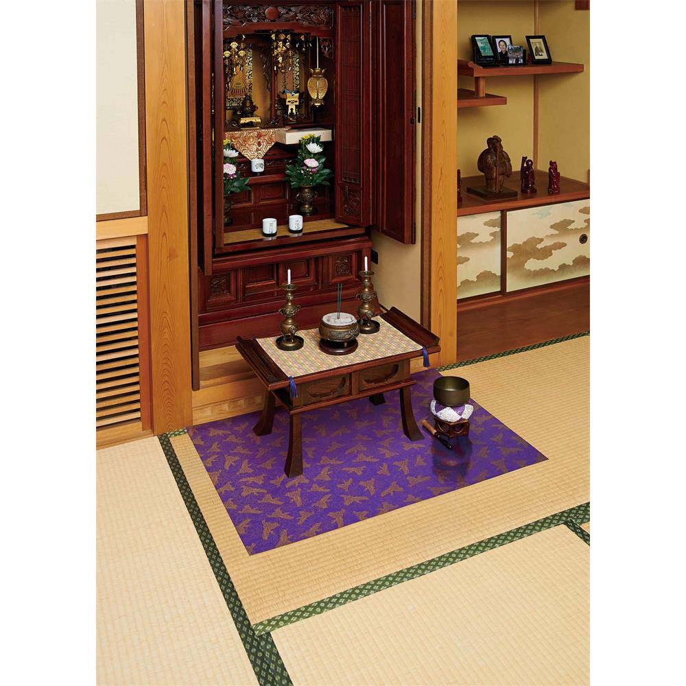 Buddhist Instruments - コジット COGIT 防炎仏壇マット 鶴柄 90×60cm 37917