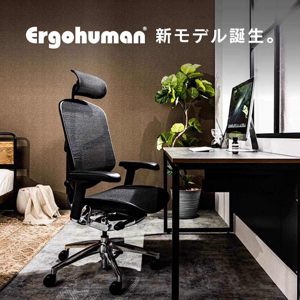 【6月4日20時-11日1時59分までエントリーで2点購入P5倍・3点以上でP10倍】関家具 エルゴヒューマン エンジョイ2 ハイタイプ ブラックフレーム EJ2-HAM-BF-WH ホワイト [3]