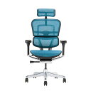 関家具 エルゴヒューマン プロ2 ハイタイプ ブラックフレーム EHP2-HAM-DR-BF-BL ブルー