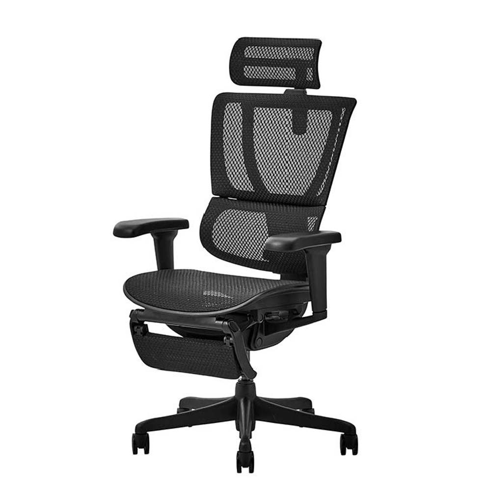 【4月4日20時-10日1時59分までエントリーで2点購入P5倍・3点以上でP10倍】関家具 エルゴヒューマン FIT2 Lite オフィスチェア オットマン付 ブラックフレーム FIT2Lite-BF-BK ブラック