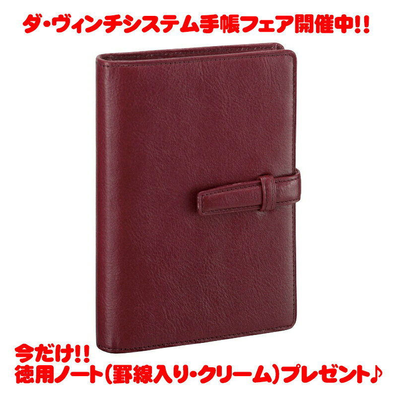 ダ・ヴィンチ 手帳 【6月4日20時-11日1時59分までエントリーで2点購入P5倍・3点以上でP10倍】【ラッピング無料】【名入れ可(有償)】 レイメイ藤井 Raymay ダ・ヴィンチ ダヴィンチ ワイン ポケット サイズ システム手帳 リング14mm DP3008Z ビジネス スタンダード スーパーロイスレザー