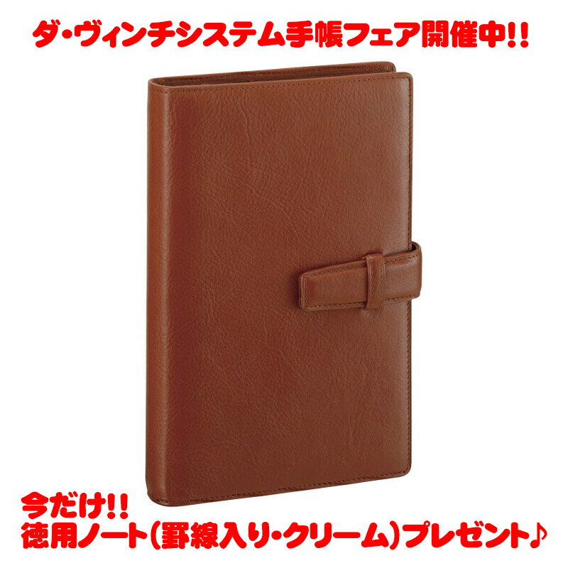 ダ・ヴィンチ 手帳 【5月23日20時-27日1時59分までエントリーで2点購入P5倍・3点以上でP10倍】【ラッピング無料】【名入れ可(有償)】 レイメイ藤井 Raymay ダ・ヴィンチ ダヴィンチ ブラウン 聖書 サイズ システム手帳 リング15mm ビジネス スタンダード スーパーロイスレザー DB3006C