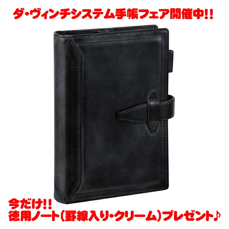 ダ・ヴィンチ 手帳 【6月4日20時-11日1時59分までエントリーで2点購入P5倍・3点以上でP10倍】【ラッピング無料】 レイメイ藤井 Raymay ダ・ヴィンチグランデ ロロマクラシック ダヴィンチ ブラック 聖書 サイズ システム手帳 リング24mm DB3014B