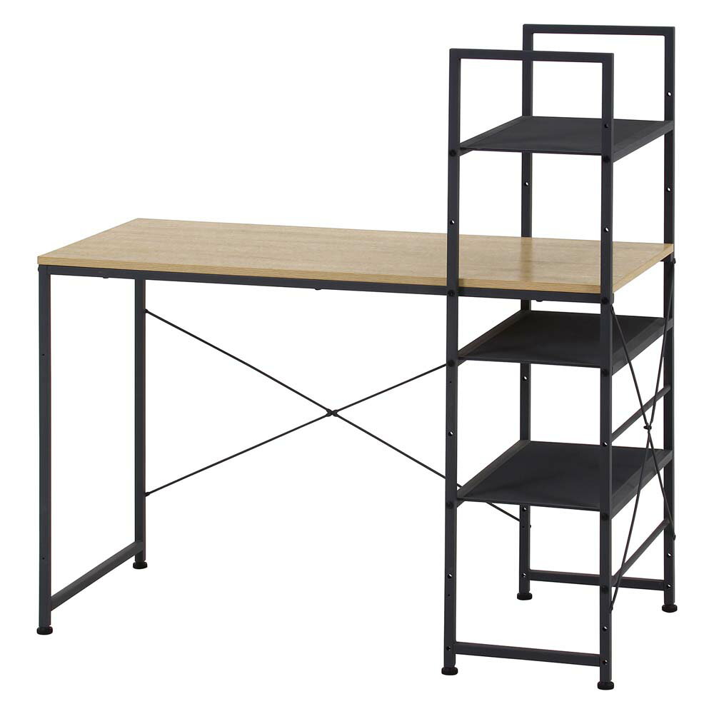 【11月25日24H限定★エントリーで全商品P10倍！】不二貿易 左右組み換えラック付きデスク ルカ ナチュラ..