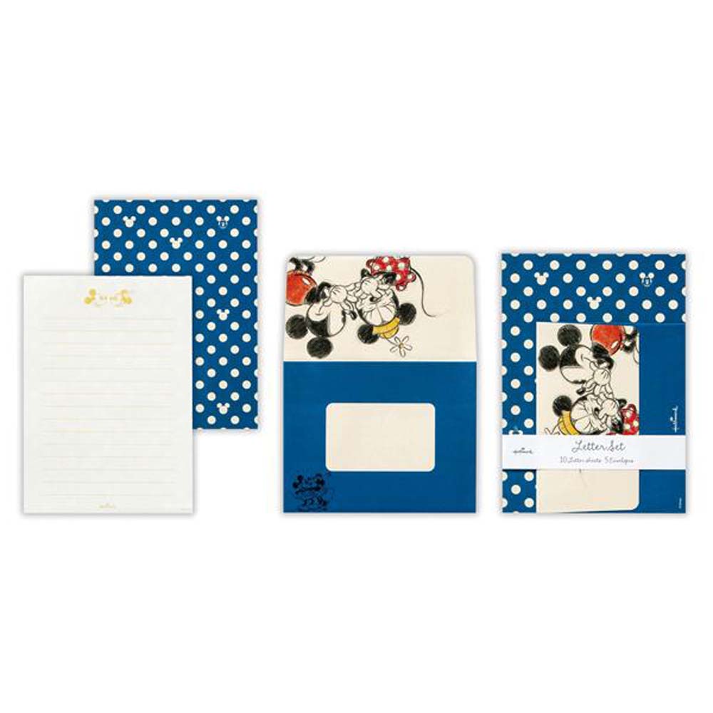 【最大2,000円オフCOUPON 12月1日-6日9時59分まで】レターセット ディズニー ミッキー ドット青 2 819255 日本ホールマーク