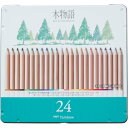 【7月20日24H限定★エントリーで全商品P10倍!】トンボ鉛筆 缶入色鉛筆 S木物語 24色 CB-RS24C 森林認証鉛筆 エコ 環境対応