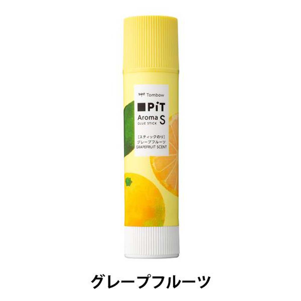 【6月4日20時-11日1時59分までエントリーで2点購入P5倍・3点以上でP10倍】トンボ鉛筆 Tombow スティックのり ピットハイパワーSアロマ グレープフルーツ PT-TPKG02L ボタニカルデザイン 限定　香る