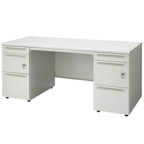 【3月4日20時-11日1時59分までエントリーで2点購入P5倍・3点以上でP10倍】プラス 両袖机ダイヤル錠 UJ-167D-33D WS/W4 W1600 706496