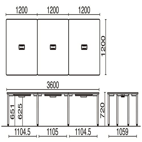 【最大2,000円オフCOUPON 8月1日-6日9時59分まで】ジョインテックス フリーアドレスデスク HY-3612A WH ホワイト 768625 [2]