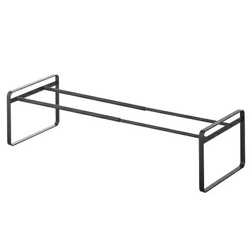 山崎実業 伸縮シューズラック 07210 1段 ブラック 869328