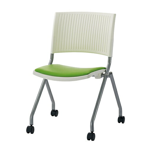 【最大2,000円オフCOUPON 1月1日-6日9時59分まで】ジョインテックス 会議イス FJC-K6L YG イエローグリーン肘無 889013