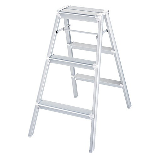 【9/5(金)24h限定★抽選で2人に1人が最大全額ポイントバック★要エントリー】長谷川工業 踏台 SK2.0-08S 3段 シルバー 889535