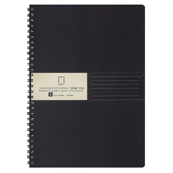 【11月21日20時～27日1時59分までエントリーで2点購入P5倍・3点以上でP10倍】コクヨ＜KOKUYO＞ EDGE TITLE＜エッジタイトル＞ ツインリングノート セミB5サイズ 中横罫（B罫）:6mm エッジタイトル罫入り ス-TJ4Bのサムネイル