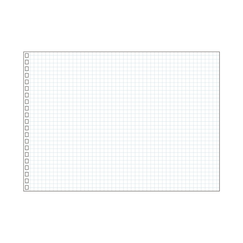 【10/5(土)24h限定★抽選で2人に1人が最大全額ポイントバック★要エントリー】LIHIT LAB (リヒトラブ) ツイストノート 専用リーフ・薄色方眼罫 セミB5E 21穴 N1600SWE 横向き 薄色 方眼 学校 仕事 事務 メモ 記録 筆記