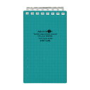 LIHIT LAB.<リヒトラブ> AQUA DROPs<アクア ドロップス> ツイストリング・ノート メモサイズ(A7サイズ) 8穴 方眼罫 青緑 N1661-28(N-1661-28)