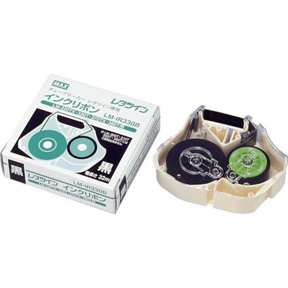 【最大2,000円オフCOUPON 1月1日-6日9時59分まで】マックス MAX レタツイン インクリボン 黒 32m巻 LM-..