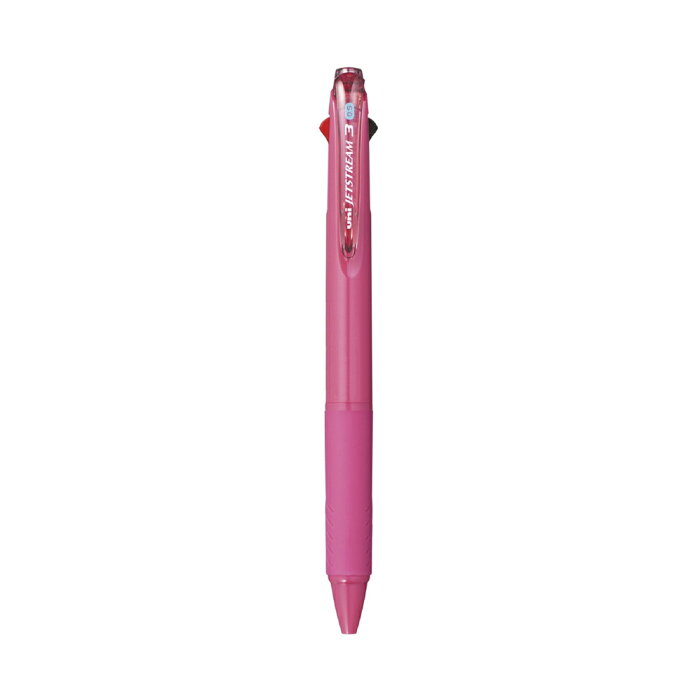 三菱鉛筆ジェットストリームボールペン極細0．5mm3色　ローズピンク　SXE340005.66