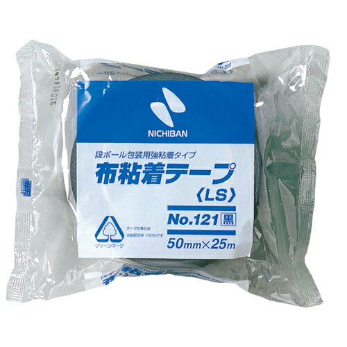 【最大2,000円オフCOUPON 12月1日-6日9時59分まで】ニチバン　布粘着テープ中軽量物封かん用　黒 1216-50