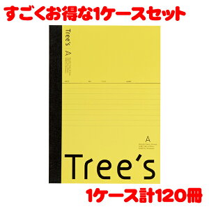 【送料無料】日本ノート スタンダードノート Tree's A5サイズ A罫30枚 イエロー UTRAA5Y 1ケース　120冊入り