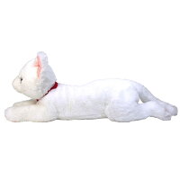 ひざねこぬいぐるみMオッドアイホワイトサンレモン