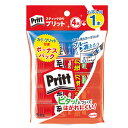 プラス PLUS スティックのり プリット Pritt プリット4P＋カラープリット1P ボーナスパック NS-701-41CL Pritt Pit のり 糊 接着 幼稚園 小学校 美術 塗りすぎ防止