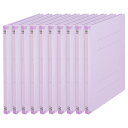 プラス(PLUS) 背補強フラットファイル A4縦 2穴 10冊 バイオレット No.021S 79-432