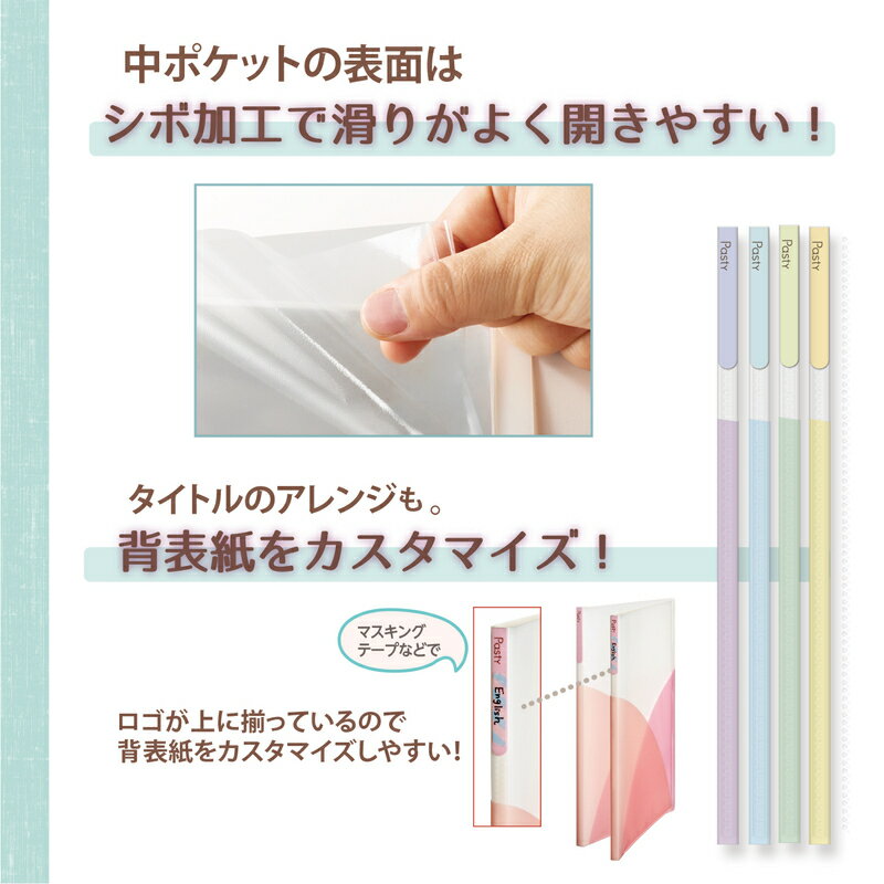 【4月4日20時-10日1時59分までエントリーで2点購入P5倍・3点以上でP10倍】プラス(PLUS)クリアーファイル パスティ A4サイズ　20P　FC-400P　レモンイエロー　98-406