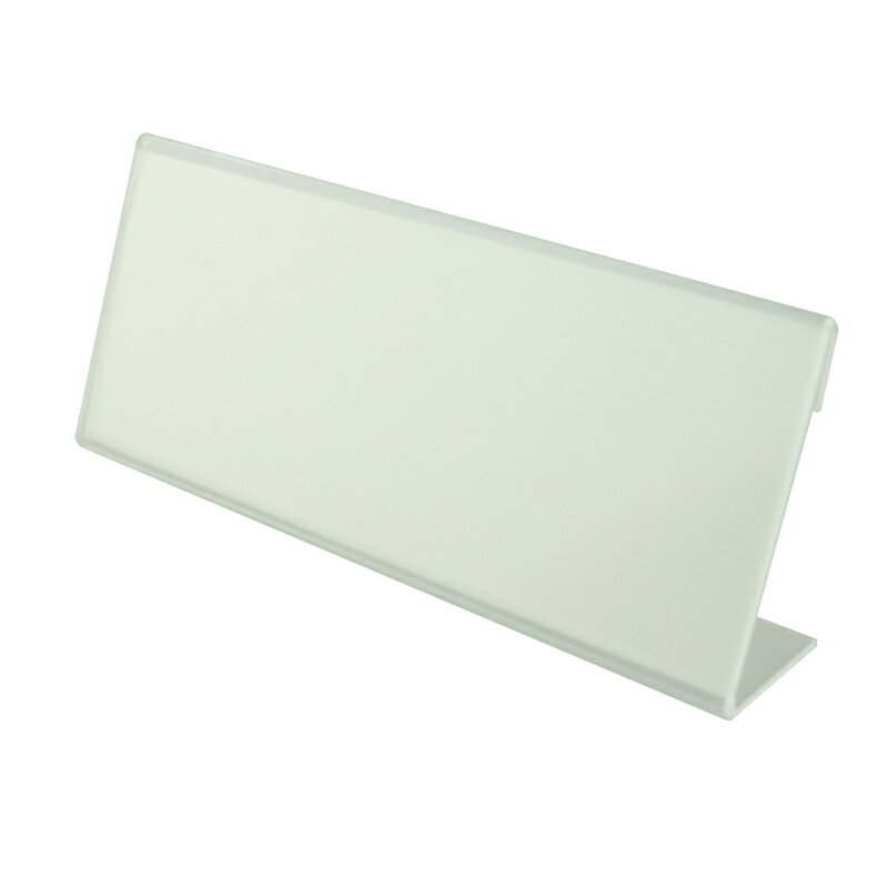 メーカー希望小売価格はメーカーカタログに基づいて掲載しています※こちらの商品は受注発注商品の為、ご注文後3〜5営業日後の出荷予定となります。※メーカー在庫切れの為1週間以内に出荷できない場合はメールにてご案内させていただきます。◆主な特長★オフィスの案内表示用、店舗のプライスカード立て等に最適。★表示面傾斜角度：70°★中紙入り◆商品仕様商品名カード立て L型カード立て CT-105L メーカー品番CT-105L注文コード62-115JAN4977564096076規格・寸法★厚さ：2.0mm、収納カード厚：最大0.8mmまで★表示面傾斜角度：70°★中紙寸法：W148×H59mm★外形寸法：W150×D30×H65mm材質★材質：透明メタクリル樹脂　