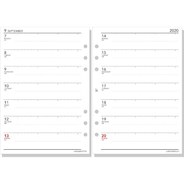 【メール便なら送料240円】レイメイ藤井 キーワード 2020年日付入A5サイズリフィル 週間リフィル 2020年週間3 WAR2053 (見開き両面2週間・時間目盛付)