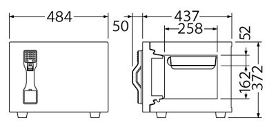【1月9日20時〜16日1時59分まで全品ポイント2倍】【開梱設置無料】エーコー インテリアデザイン金庫「GUARD MASTER」 OSS-FE 2マルチロック式(テンキー式＆指紋照合式) 1時間耐火 19.5L 「EIKO」 地震 災害 防災 3