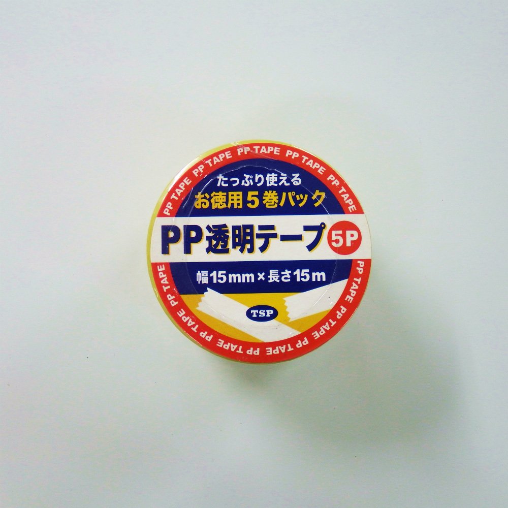 サンフレイムジャパン　PP透明テープ　15×15×5巻　0　OP-15S