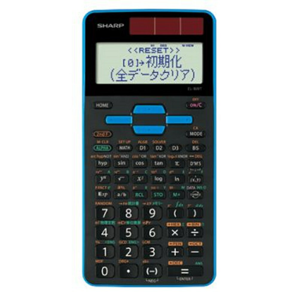 シャープ SHARP 関数電卓 ピタゴラス スタンダードモデル ブルー EL-509TA-X 10桁＋2桁 計算機 大型表示 早打ち ハードケース付 日本語表示